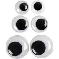Googly Eyes, D: 12+14+20 mm, 18 mixed [HOB-50139]