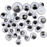 Googly Eyes, D: 8-20 mm, 24 mixed [HOB-501402]