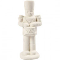 Nutcracker, H: 14 cm, 3 pcs, white [HOB-50576]