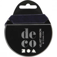 Velvet Ribbon, W: 15 mm, 4 m, blue [HOB-51316]