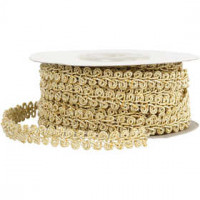 Braided Cord Trim, W: 10 mm, 10 m, gold [HOB-51325]