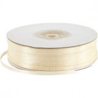 Satin Ribbon, W: 3 mm, 100 m, off-white [HOB-51366]