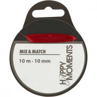 Satin Ribbon, W: 10 mm, 10 m, claret [HOB-513750]