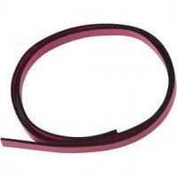 Faux Leather Belt, W: 10 mm, thickness 3 mm, 1 m, pink [HOB-51483]