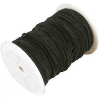 Faux suede cord, 3 mm, 100 m, black [HOB-51523]