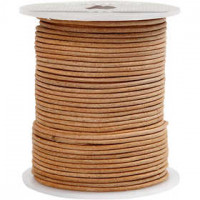 Leather Cord, thickness 2 mm, 50 m, natural [HOB-51542]