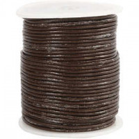 Leather Cord, thickness 2 mm, 50 m, brown [HOB-51543]