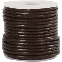Leather Cord, thickness 2 mm, 10 m, brown [HOB-51563]