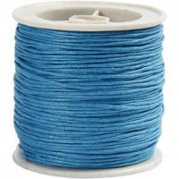 Cotton Cord, 1 mm, 40 m, turquoise [HOB-51572]