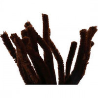 Pipe Cleaners, thickness 15 mm, L: 30 cm, 15 pcs, brown [HOB-51624]