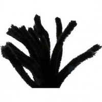 Pipe Cleaners, thickness 15 mm, L: 30 cm, 15 pcs, black [HOB-51628]