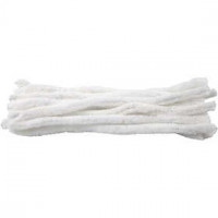 Pipe Cleaners, thickness 15 mm, L: 30 cm, 15 pcs, white [HOB-51629]