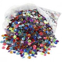 Rhinestones, size 5 mm, 3000 pcs, asstd colours [HOB-52286]
