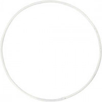 Metal Wire Ring, D: 10 cm, thickness 2 mm, 10 pcs, white [HOB-52409]