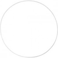Metal Wire Ring, D: 30 cm, thickness 3 mm, 5 pcs, white [HOB-52413]