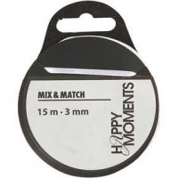 Satin Ribbon, W: 3 mm, 15 m, white [HOB-524501]