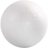 Polystyrene Balls, D: 6 cm, 50 pcs, white [HOB-543062]