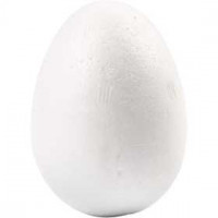 Polystyrene Eggs, H: 6 cm, 50 pcs, white [HOB-543201]