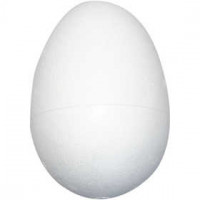 Polystyrene Eggs, H: 12 cm, 25 pcs, white [HOB-54323]