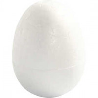 Polystyrene Eggs, H: 7 cm, 5 pcs, white [HOB-543250]
