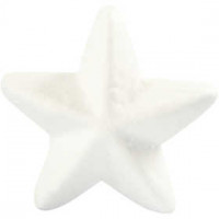 Star, W: 6.5 cm, 5 pcs, white [HOB-54328]
