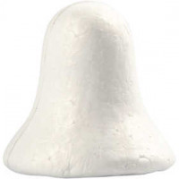 Bell, H: 6.5 cm, 5 pcs, white [HOB-54330]