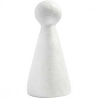 Cone Body, H: 13 cm, 25 pcs, white [HOB-54332]