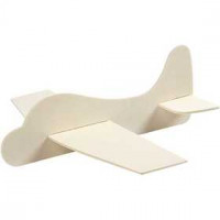 Airplane, size 21.5x25.5 cm, thickness 2 mm, 20 sets, plywood [HOB-56825]