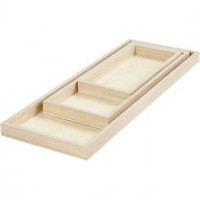 Trays, L: 20+30+40 cm, W: 10+15+15 cm, 3 pcs, paulownia [HOB-57919]