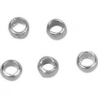 Crimp Beads, D: 2 mm, 1000 pcs, silver-plated [HOB-60104]