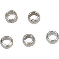 Crimp Beads, D: 2.5 mm, 100 pcs, silver-plated [HOB-60114]