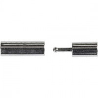 Magnetic Clasp, size 3x14 mm, hole size 2 mm, 40 pcs, silver-plated [HOB-60132]