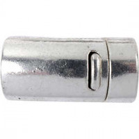 Magnetic Clasp, D: 26, hole size 10 mm, 1 pc, antique silver [HOB-60146]