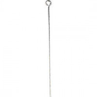 Eye Pins, L: 50 mm, 30 pcs, silver-plated [HOB-602040]