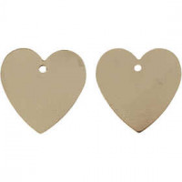 Heart, size 16x17 mm, hole size 1 mm, 4 pcs, gold-plated [HOB-60565]