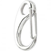 Lobster Claw Clasps, L: 30 mm, W: 15 mm, 2 pcs, silver-plated [HOB-61163]