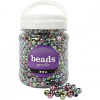 Pony Beads, D: 10 mm, hole size 4 mm, 700 ml [HOB-61718]