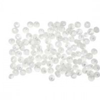 Drop Beads, D: 3 mm, hole size 0.6 mm, 120 g, Matt white [HOB-69657]
