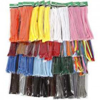 Pipe Cleaners, thickness 6-15 mm, 43x10 packs, asstd. colours [HOB-97647]