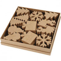 Christmas Shapes, H: 10-14 cm, 36 pcs [HOB-99345]