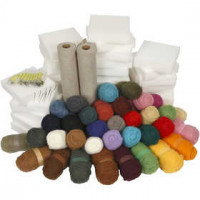 Needle Felting Kit - School Class Pack, 1 set, asstd. colours [HOB-99438]