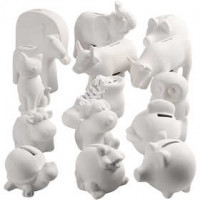 Money Boxes, 106 pcs, white [HOB-99493]