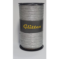 Curling Ribbon Glittex Silver Glitter 5mm x 50 meter (1 roll) [HV-GTX5SI]