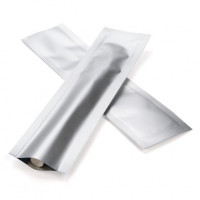 Plastic Bags Silver 3.8x15.2cm Tamper-proof Heat sealable (100 pieces) [CRB6S]