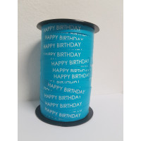 Curling Ribbon Congratulations Aqua 10mm x 250 meter (1 roll) [HV-HAB10AQ]