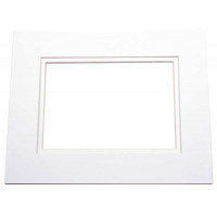 Mount Board Double thick bright White/White 27.9x33cm with 19x24.1cm Window (25 pieces) [MD30024]