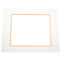Mount Board Double thick Ivory/Gold 30.5x40.6cm with 19.4x29.5cm Window (10 pieces) [MD20106]