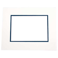 Mount Board Double thick Ivory/dark Blue 30.5x40.6cm with 19.4x29.5cm Window (10 pieces) [MD20104]