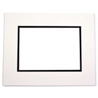 Mount Board Double thick Ivory/Black 30.5x40.6cm with 19.4x29.5cm Window (10 pieces) [MD20110]