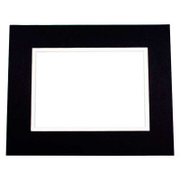 Mount Board Double thick Black/White 12.7x17.8cm with 7x12cm Window (10 pieces) [MD20154]
